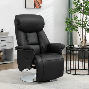 English Elm Homcom Manual Recliner Chair With 360° Swivel, Adjustable Footrest & Padded Arms For Ultimate Comfort W2225P217435