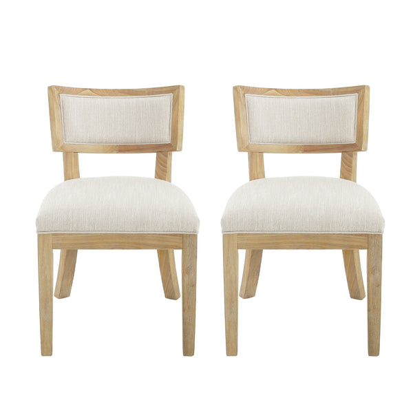 English Elm Christopher Knight Home® - Dining Chairs Set Of 2 – Cozy Farmhouse Upholstered Side Chairs With Durable Rubberwood Frame 72642.00BGE