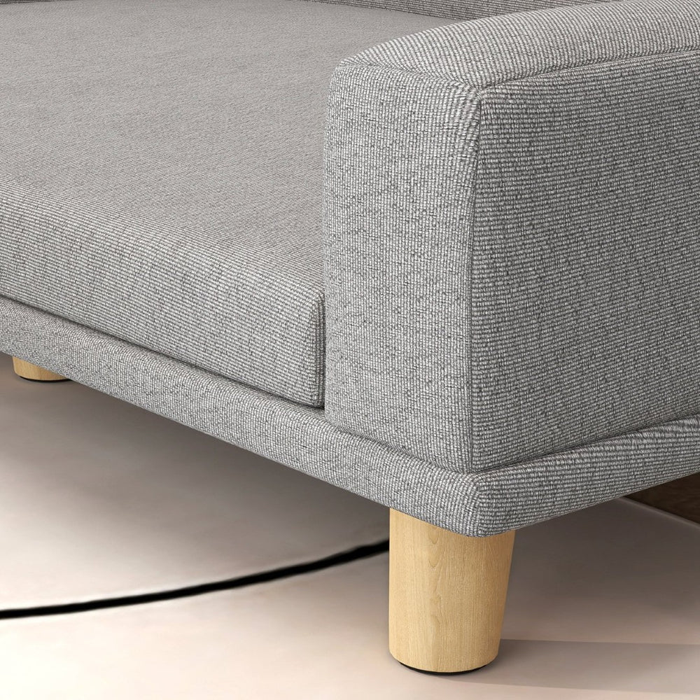 English Elm Pet Sofa Bed with Removable Washable Cushion Foam Padding and Pine Wood Legs T3971P407074