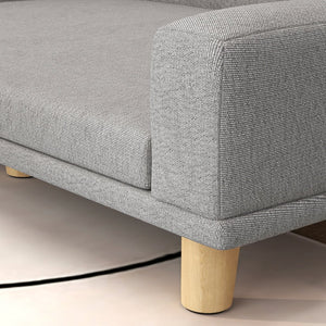 English Elm Pet Sofa Bed with Removable Washable Cushion Foam Padding and Pine Wood Legs T3971P407074