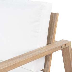 English Elm Outdoor Acacia Wood Rocking Chair with Cushions Teak Finish Porch Seating N772P369382W