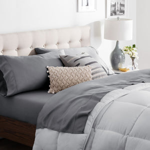 English Elm Weekender Tencel Sheet Set - Luxurious Slate Bedding For Split Cal King, Soft & Temperature Regulating B350P394961-GIGA