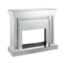English Elm Nysa Glam Electric Fireplace with Mirrored Surround and Faux Crystal Led Accent B2726P446685