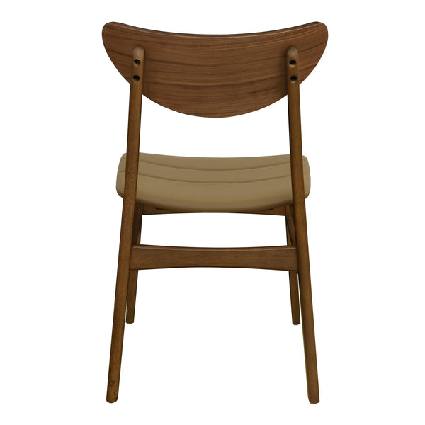 English Elm Christopher Knight Home® - DINING Chair Set of 2 Mid-Century Rubberwood Frame with PU Upholstery, Sleek Lightweight Design Brown N771P298839W