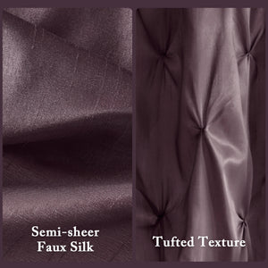 JLA Home Madison Park - Tufted Semi-Sheer Plum Shower Curtain with Large Textured Tufts, Light-Filtering Polyester Sheen MP70-440