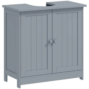 English Elm Practical Pedestal Sink Cabinet with Farmhouse X-door Design and Enclosed Bathroom Storage T3971P470121