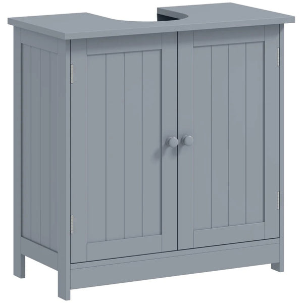 English Elm Practical Pedestal Sink Cabinet with Farmhouse X-door Design and Enclosed Bathroom Storage T3971P470121