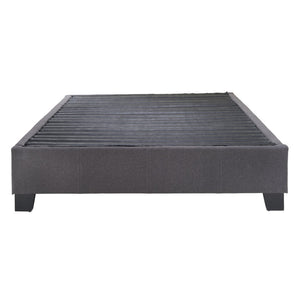 English Elm Modern Low Profile King Platform Bed Base Upholstered in Soft Polyester Fabric Grey B108P468538