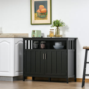 English Elm Homcom Modern Sideboard Buffet Cabinet With Adjustable Shelves For Stylish Entryway Or Kitchen Storage W2225P200882