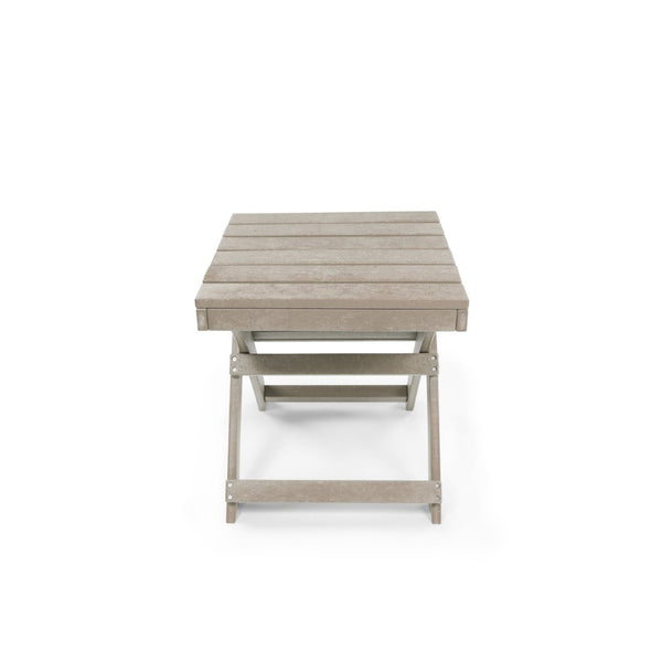 English Elm Seaview Recycled Hdpe Outdoor Folding Side Table Uv Resistant Patio Deck Use Sand B2745P409727
