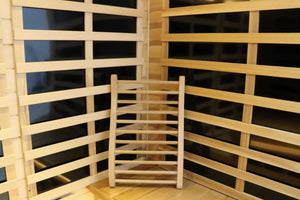 English Elm Sauna Slatted Wood Backrest Ergonomic Spine Support for Finnish Spa Bench Relaxation W5530P454245