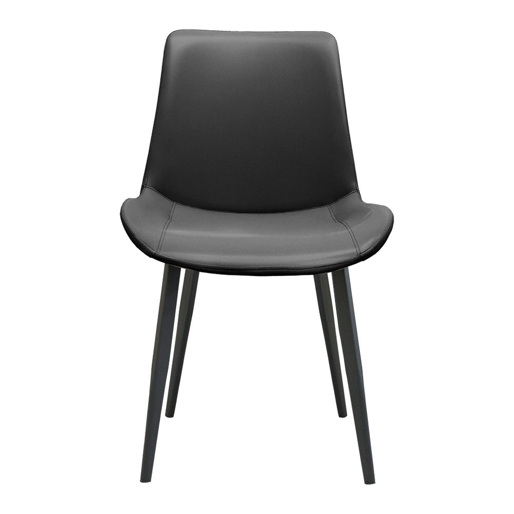 English Elm Beige Cotton Linen Armless Dining Chairs with Oak Legs Ergonomic Set of 2 Black W5815P476447