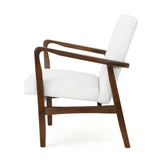 Christopher Knight Home® - Noble House - Marcola Mid Century Modern Faux Leather Club Chair with Wood Frame