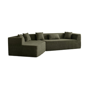 English Elm 127.5'' Modern Minimalist Sectional Cloud Couch with Deep Foam Comfort, Modular Design, No Assembly Needed Emerald W848S00044