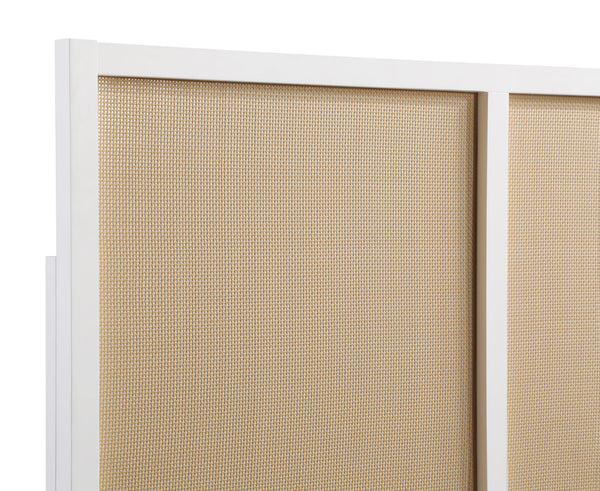 English Elm Barkley Coastal Queen/Full Headboard - White Wood & Handwoven Cane For Modern & Traditional Decor B050P393053