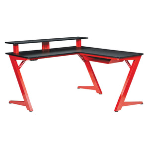 OSP Home Furnishings Avatar Battlestation Gaming Desk Red