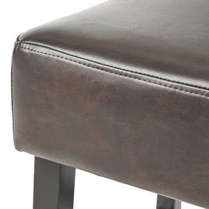 English Elm Christopher Knight Home® - [OLD Set of 2 30" Backless Faux Leather Counter Height Barstool Brown — Transitional 2-Pack Durable Upholstery 74504.00PU
