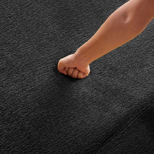 English Elm High-Density Pure Sponge Sofa Foldable Tatami Lounger Velvet Foam Seat Portable Sofa Bed for Small Spaces Black W1765P342021