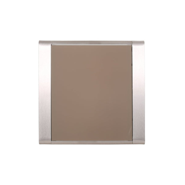 English Elm Cape Coral Frosted Tempered Glass Outdoor Side Table with Rust Resistant Aluminum Frame 65810.00
