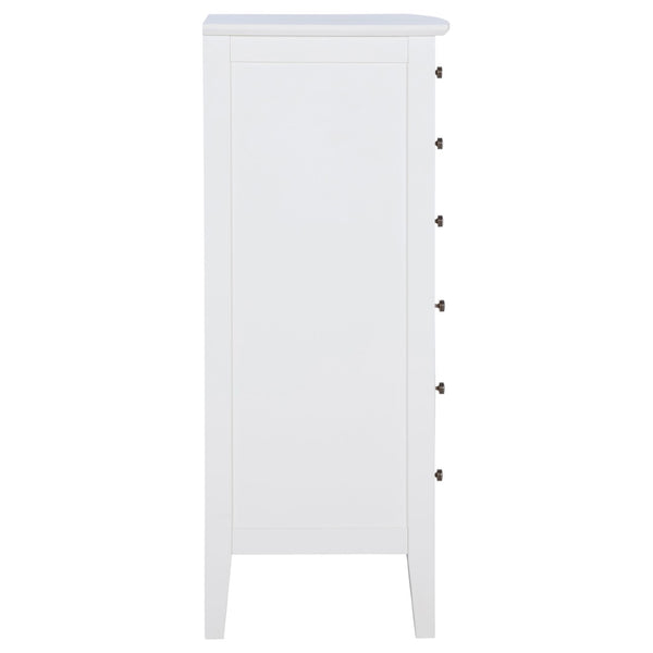English Elm Talia Eight Drawer Chest with Rattan Fronts and Felt Lined Coastal Bedroom Storage B062P440322