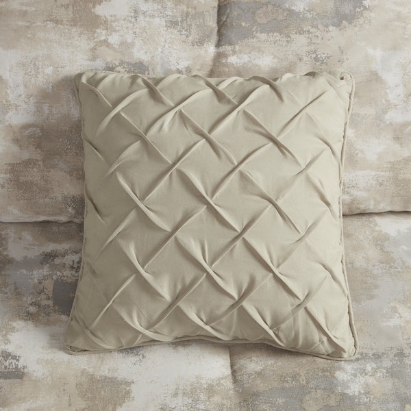 English Elm 7 Piece Textured Cotton Blend Comforter Set In Gray - Cozy, Contemporary Design For Elegant Bedrooms B035128834