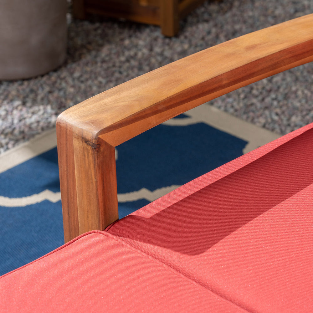 English Elm Christopher Knight Home® - GRENADA Modular L-Shape Sectional Set with Ottoman & Coffee Table, Acacia Frame, Water-Resist Fabric 63702.00RED