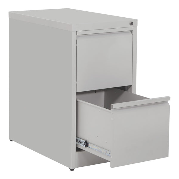 OSP Home Furnishings 2-drawer Metal File Cabinet Fully Assembled for Office Storage and Letter Size Filing 2-Drawer VF2DR-G