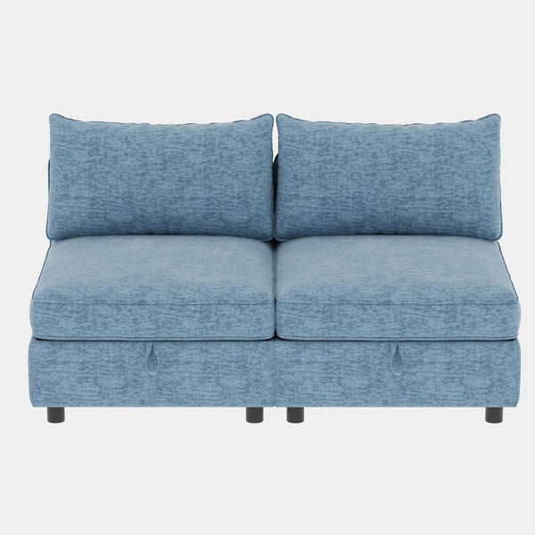 English Elm Love Seat Modular Sectional Sofa with Hidden Storage Mid Century Modern Small Space W680S00143