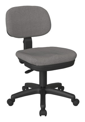 OSP Home Furnishings Basic Task Chair with Pneumatic Height Adjustment Ergonomic Swivel Seat for Home Office Flint SC117-107