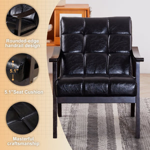 English Elm Medieval-inspired High Back Upholstered Armchair with Solid Wood Legs for Reading Nooks W2989P382811