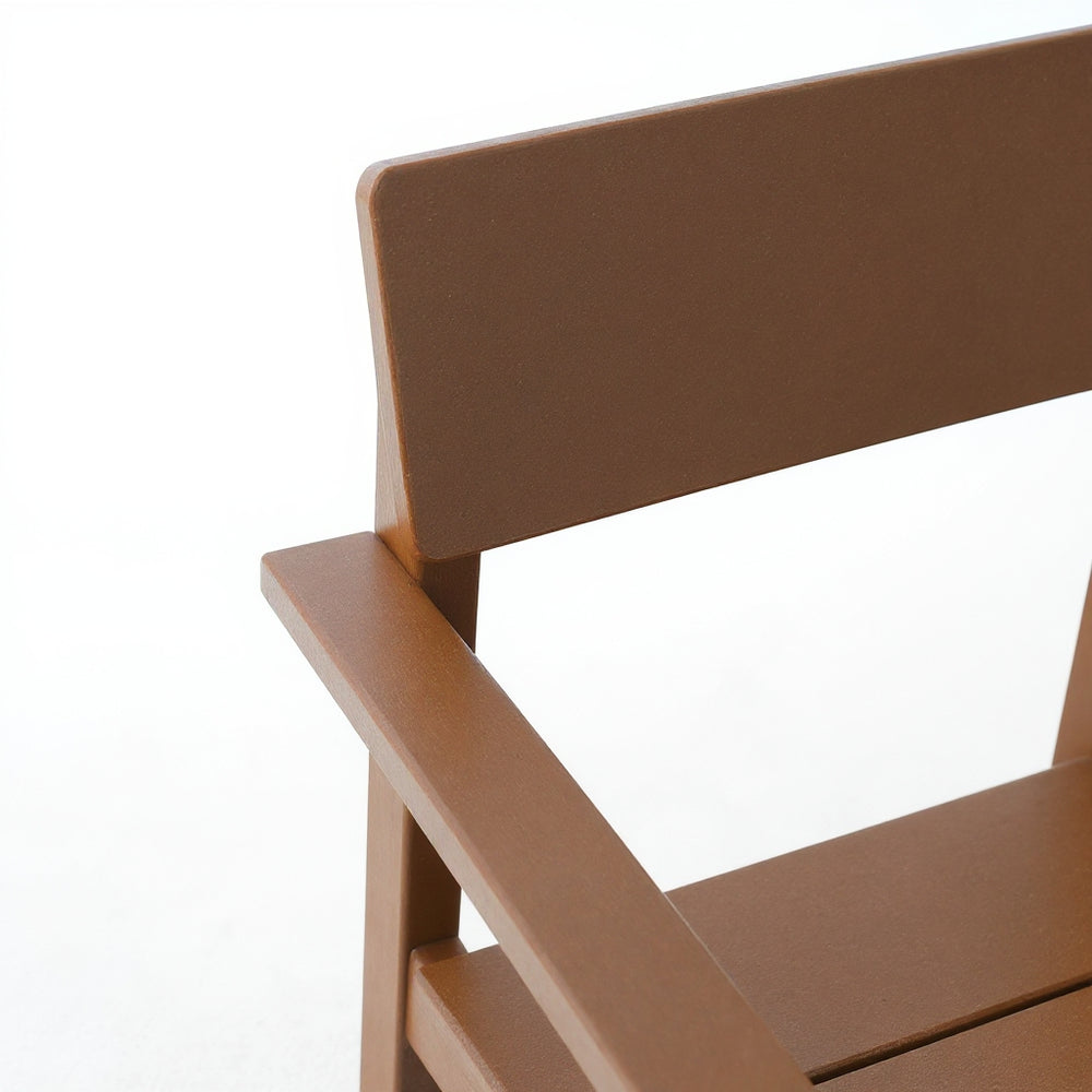 English Elm 5-Piece Hdpe Outdoor Dining Set – Eco-Friendly, All-Weather Patio Table & 4 Chairs For Compact Spaces W3566S00016