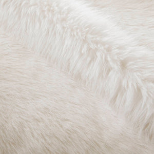 English Elm 1-piece Oversized Faux Fur Throw Bobcat Print Plush Velvet Backed Cozy Sofa Blanket White B035P408337