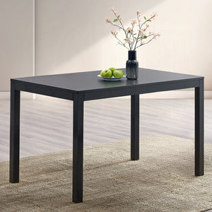 English Elm Modern Black Finish Dining Table 47"W x 30"D x 30"H — Sleek Wooden 1pc Minimalist Sturdy Design for Everyday Elegance B2741P325729