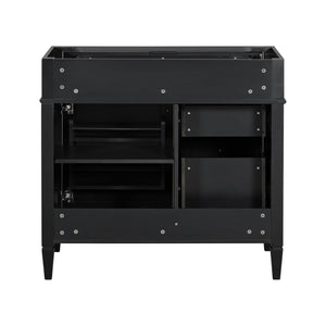 English Elm 36'' Modern Bathroom Vanity Cabinet With 2 Drawers, Tip-Out Storage & Solid Wood Frame Design N710P256582B