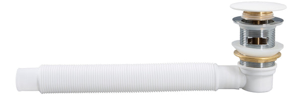 English Elm Solid Surface Bathtub Drain and Pipe Set Glossy White Finish for Seamless Bathroom Install W1920P466284