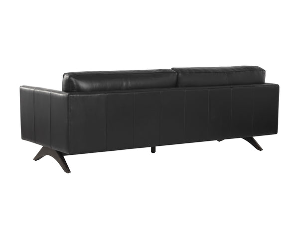 Sunpan Rogers Sofa - Luxurious Leather Comfort with Timeless Design for Your Living Room Sanctuary Cortina Black Leather