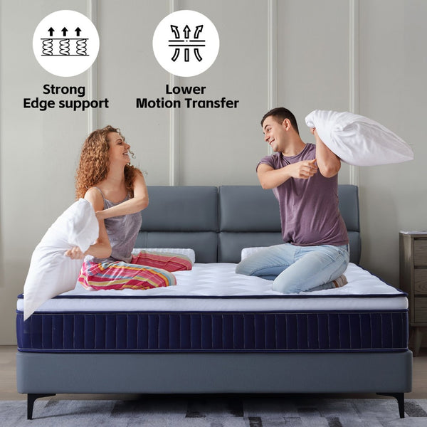 English Elm Twinxl Gel Memory Foam Hybrid Mattress Pocket Coils Medium Firm Sleep Support W3203P336679