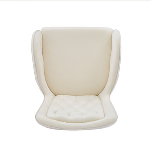 English Elm Christopher Knight Home® - 28.75inch Velvet Counter Height Stool Set of 2 with Tufted Back, Gold Frame & Foam Comfort, 265lb White N762P199823K