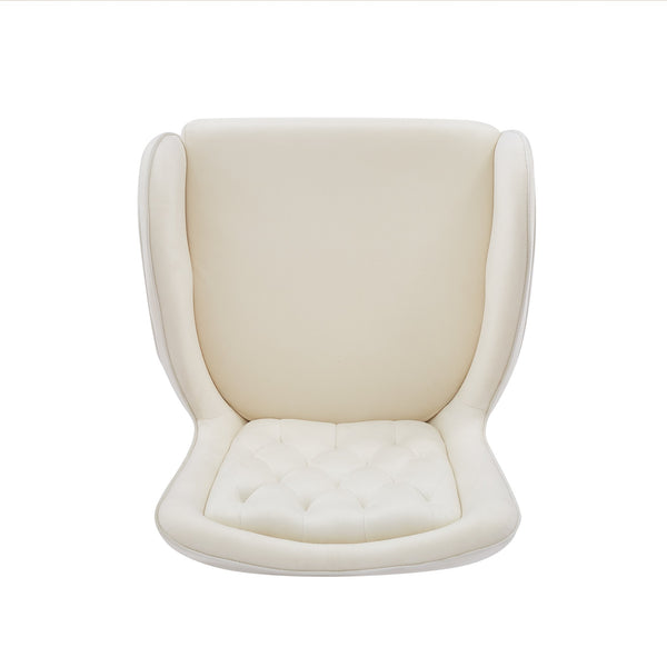 English Elm Christopher Knight Home® - 28.75inch Velvet Counter Height Stool Set of 2 with Tufted Back, Gold Frame & Foam Comfort, 265lb White N762P199823K