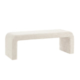 INK+IVY Steve Casual Boucle Waterfall Bench II105-0569 Cream