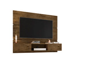 English Elm Vernon 63" TV Panel with Concealed Shelves, Cable Management, Mount Brackets & Flip Doors Rustic Brown B365P398371