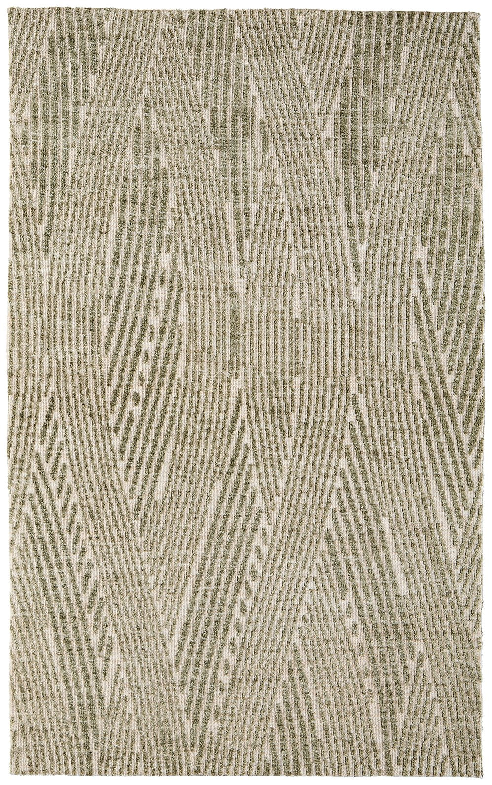 Feizy Rugs Colton Modern Abstract Polyester Rug - Stain Resistant, Soft & Durable For High Traffic Areas Green,Tan Polyester 8748a53fgrn000f00