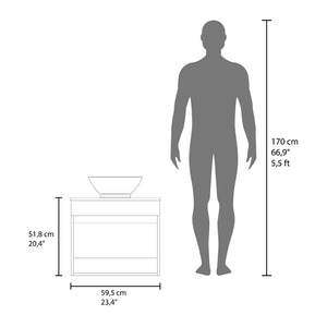 English Elm Colville Floating Wall Mount Vanity Cabinet Matte Finish Modern Bathroom Storage Black B092P439916