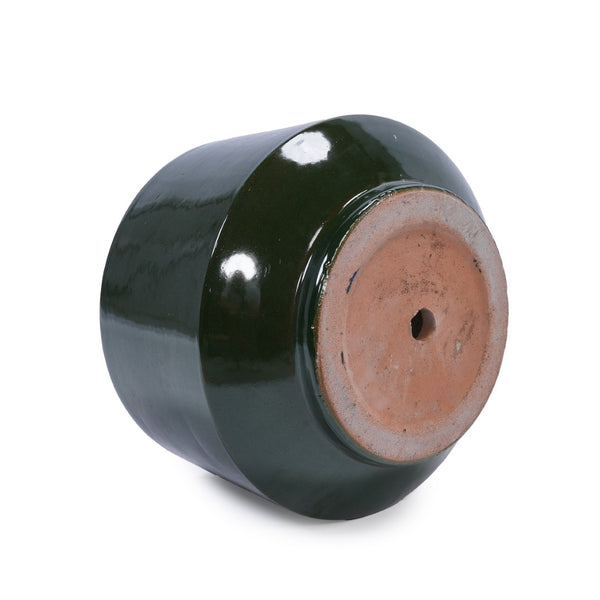 English Elm Set Of 3 Ceramic Flowerpots – Elegant Antique Green Planters For Indoor & Outdoor Decor Spaces W3273P321498-GIGA