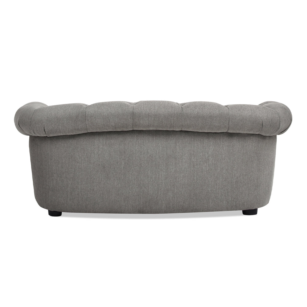 English Elm Jennifer Taylor Home - Kiki Chesterfield Dog Sofa Bed with Tufted Rolled Back, Plush Dual Foam Comfort, Durable Velvet (37") Gray B2719P238245