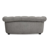 English Elm Kiki 36.5" Chesterfield Dog Sofa Bed, Medium, Uptown Gray Stain Resistant High Performance Polyester