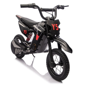 English Elm 24v 250w Kids Off-road Electric Motorcycle with Led Lights Bluetooth and Rear Suspension W1578P203984