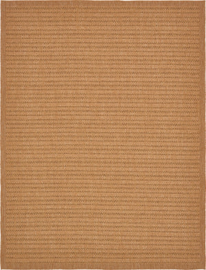 Unique Loom Outdoor Border Checkered Machine Made Border Rug Light Brown, Light Brown 9' 0" x 12' 0"