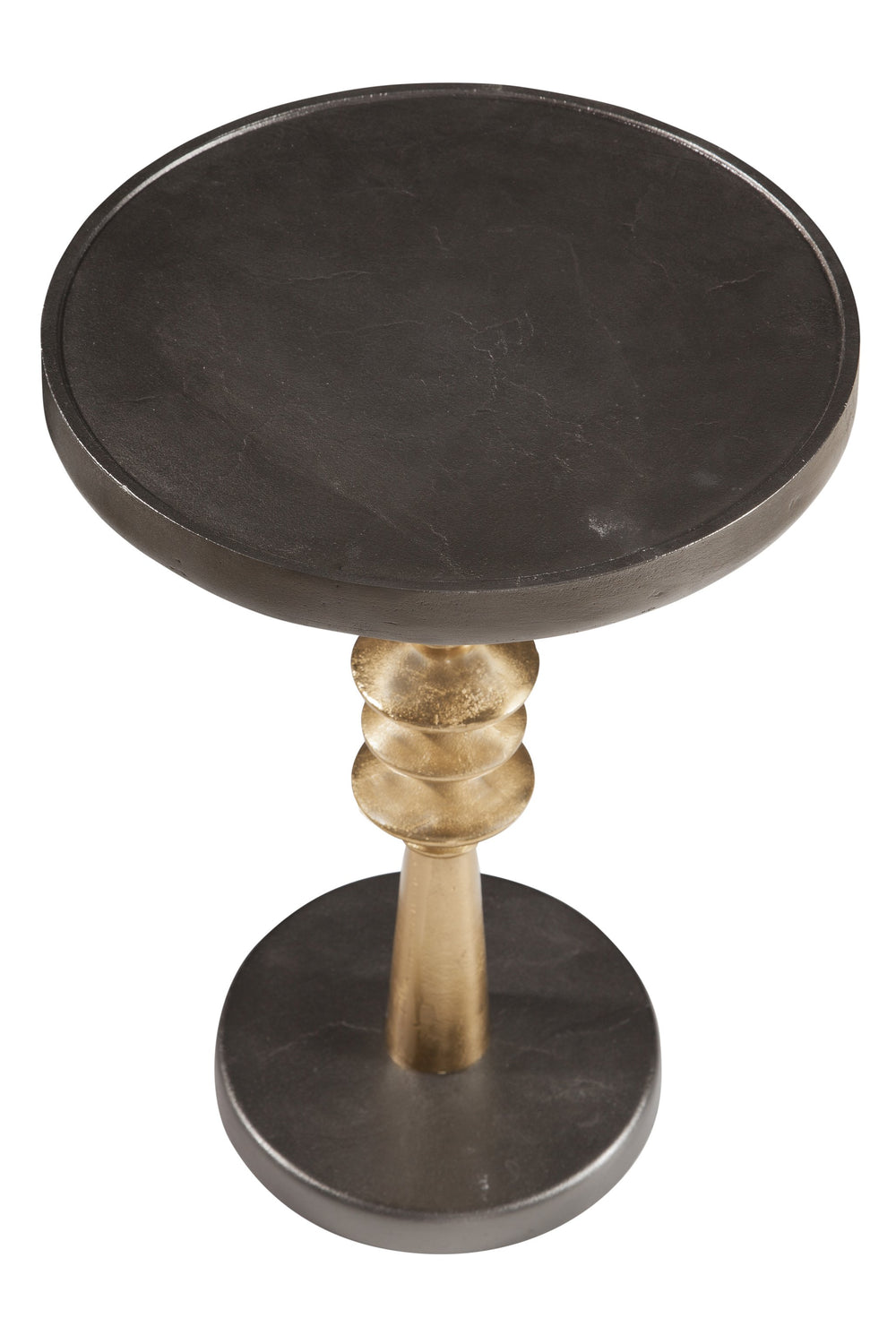 Basset Mirror Mundy Scatter Table - Elegant Antique Brass & Bronze Accent Table With Hand-forged Geometric Design Gold Iron 6400-lr-223