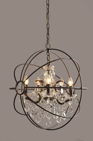 Moti Olivia Iron Globe Pendant with Crystal Accents 64001002